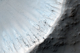 Sharp Crater Exposing Layers