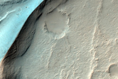 Landslides in Ganges Chasma