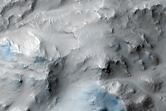 Terrace Channels and Ponded Materials in Isidis Region Crater