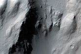 Central Peak of Unnamed Crater within the Medusae Fossae Formation