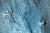 Phyllosilicates in a Crater Wall in West Nili Fossae