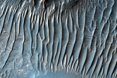 Dark Mesa and Ridges in Melas Chasma in MOC Image Fha-01277
