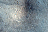 Flow Lobes in Northern Plains Crater