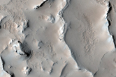 Irregular Craters in Olympus Mons Aureole