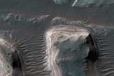 Forme a ventaglio nel Cratere Holden