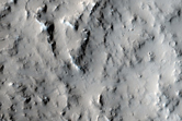Impact Crater on Lava Flow Front in Amazonis Planitia