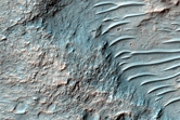 Fresh Irregular Crater in Tyrrhena Terra 