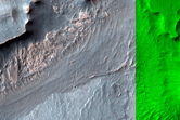 Light-Toned Deposits and Possible Fluvial Channels on Floor of Ius Chasma