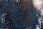 Bedrock Exposure on Crater Floor Near Granicus Valles