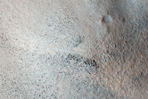 Bedrock Exposures in Central Pit of Milankovic Crater