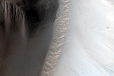 Channels in Breached Crater