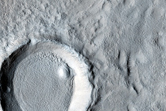 Mound in Small Crater in Utopia Region