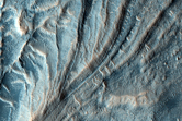 Presenza di flussi vicino il picco centrale del Cratere Moreux