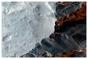 Mesa Armored by Impact Ejecta in Ganges Chasma