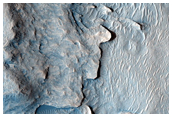 Light-Toned Rock Overlain by Flow in CTX Image