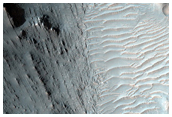 Layered Bedrock Exposed in the Central Uplift of Martin Crater