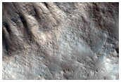 Gullied Crater Wall Seen in MOC Image R18-01779
