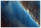 Lmit occidental dun crter dimpacte de 7 quilmetres de dimetre a Chryse Planitia
