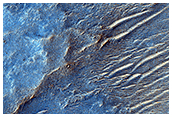 Multiple Phyllosilicate Exposures in Crater Wall Northwest of Hellas Planitia