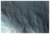 Eastern End of Melas Chasma with Layering