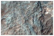 Bedrock Exposures in Uzboi Vallis and a Crater Rim