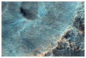 Central Uplift of Impact Crater in Tyrrhena Terra