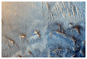 Dunes and Bedrock on Crater Floor in Terra Sabaea