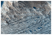 Contact between Parallel Bedded and Contorted Layers in South Melas Chasma