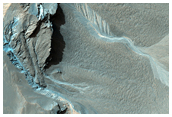Voorocas na borda noroeste da Cratera Hale