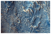 Topographically Deflected Ejecta Near Warra Crater