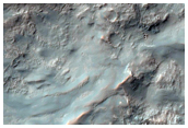 Streamlined Landforms on Terraces of Ritchey Crater