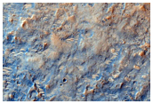 Ejecta of Crater on Rim of Chia Crater