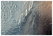 Platy-Ridged Lavas in Olympus Mons Aureole