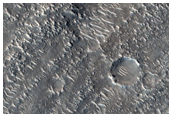 Ejecta of Well-Preserved Impact Crater in South Utopia Planitia