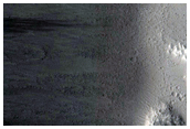 Columnar Jointing in West Wall of Crater in Marte Vallis