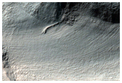 Erosional Feature on Crater Edge and Plain in Noachis Terra Region