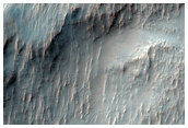Submerged Rim of Crater and Floor Deposits from Uzboi Vallis