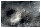 Southern Margin of Mantle Material within Crater