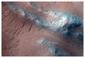 Crater in Terra Sabaea Containing Mantle Material