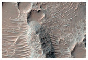 Terraces in Ladon Valles