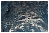 Layered Deposits along Floor of Melas Chasma