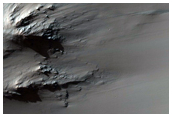 Dissected Terraces in Unnamed Crater Near Denning Crater
