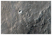 Contact Between Different Lava Types on Olympus Mons