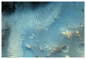 Strata Exposed in Crater Wall Near Candidate MSL Landing Site