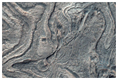 Exposure of Lower Layers in South Melas Chasma with Stratigraphic Contacts