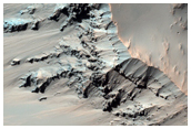 East Rim of Well-Preserved Crater on Rim of Larger Crater