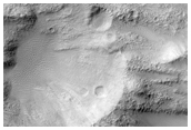 Dunas com formato de estrelas em uma cratera em Tyrrhena Terra
