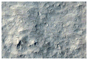 Eastern Half of Medusae Fossae Pedestal Crater