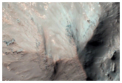 Central Structure and Layered Bedrock in 25-Kilometer Diameter Crater