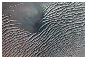 Small Asymmetric Crater South of Schiaparelli Crater